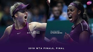 Elina Svitolina vs Sloane Stephens  2018 WTA Finals Singapore Final  WTA Highlights [upl. by Apilef242]