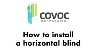 How to install a horizontal blind [upl. by Angelina]