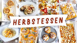 LECKERE HERBST REZEPTE 2023 🍁🍂 OfenKürbis KürbisZimtschnecken PflaumenCrumble und Kürbis Pasta [upl. by Akirdnahs]