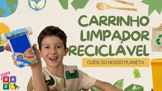 Faça Você Mesmo DIY CARRINHO LIMPADOR RECICLÁVEL [upl. by Melitta344]