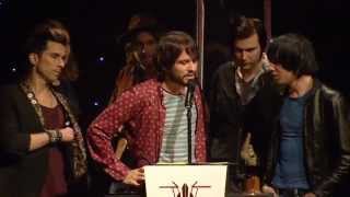 The Cribs Win Outstanding Contribution At The NME Awards 2013 [upl. by Nerti]