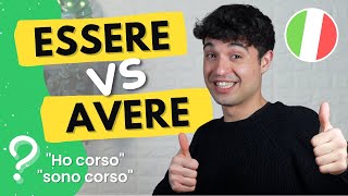 ESSERE o AVERE in Italiano Ho corso VS sono corso passato prossimo in italiano [upl. by Yrrac781]