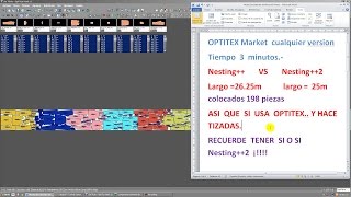 COMPARACION TIZADA audaces vs optitex NEST2 [upl. by Kin]