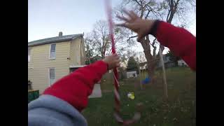 made up candy cane tricks outside [upl. by Nepsa]