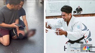 Exclusive Video Shows Martial Arts Expert Takes Down Accused Attacker on NYC Sidewalk  NBC New York [upl. by Mcwilliams]