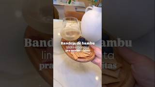 Bandeja de bambu linda e barata pra receber visitas casa bambu aperitivos jantar mesaposta [upl. by Enyallij]