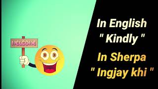 Learn Sherpa Language in one minutes  Good Etiquette [upl. by Anaihr]