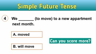 Simple Future Tense Quiz l English Grammar Quiz l Quiz Board [upl. by Tnomal632]