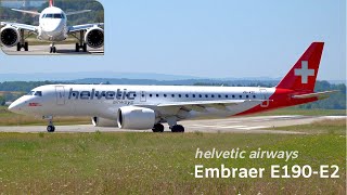 Embraer E190E2 1600th Ejet TakeOff from Bern [upl. by Alvin]