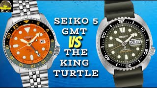 Seiko 5 GMT VS Seiko King Turtle  Which is the better watch [upl. by Zeph]