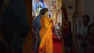 Kajol Rani Mukherjee Tanisha Mukherjee With Her Uncle Deb Mukherjee At Durga Puja [upl. by Adoh]