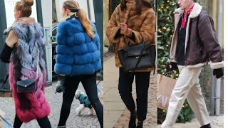 Shearling Coats Flying Jackets amp Fur Coats are back in style this season Street Style ITALY vogue [upl. by Sansen]