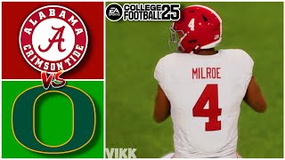 9 Alabama vs 1 Oregon Semifinal Playoff Simulation CFB 25 PS5 [upl. by Nabroc]