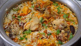 Bawarchi Style Muradabadi Yakhni Biryani  Chicken Yakhni Biryani  Muradabadi Dum Biryani [upl. by Oniskey]