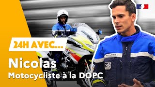 24H AVEC Nicolas Commissaire motocycliste à la DOPC 👮🏍️ [upl. by Ajnek]