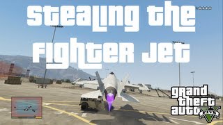 How to Steal the P996 LAZER Fighter Jet GTA V Guide XBOX 360 PS3 PC [upl. by Nylirej744]