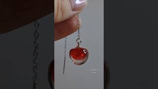 DIY cherry earrings uvresin earrings resinjewelry jewelrydesign uvresincraft [upl. by Sharman]