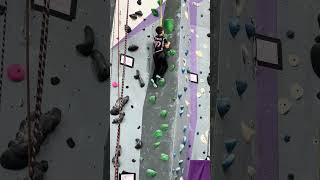 Dont Look Down I Lose My Nerve Climbing The Giant Indoor Rock Wall at MetroRock rockwall [upl. by Selie]