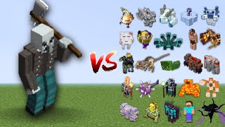 Mutant Vindicator vs All Minecraft Bosses in Minecraft Mob Battle [upl. by Akemyt]