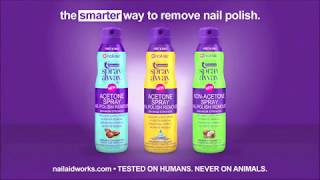 NAILAID  NailAid Spray Away Acetone Spray Nail Polish remover Nail Aid Animations [upl. by Llerrej]