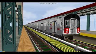 Openbve New R152 3 Train Arriving at 55th Street [upl. by Esirehc]