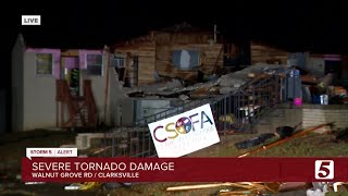 Clarksville sees severe tornado damage Saturday afternoon [upl. by Lemkul]