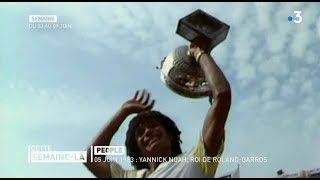 Cette semaine la 05 Juin 1983  Victoire de Yannick Noah à Roland Garros [upl. by Ocisnarf941]