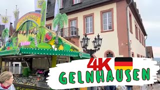 Gelnhausen 🇩🇪 4K Barbarossamarkt Walking Deutschland [upl. by Ahtekal913]