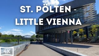 Cozy city Sankt Pölten near Vienna Austria 4k Walk 🇦🇹 [upl. by Hamil168]