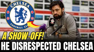 LOST HIS MIND SOUTHAMPTON COACH SANG A SONG MOCKING CHELSEA AND PROVOKING CHELSEA NEWS [upl. by Donela]