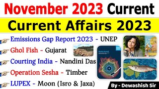 November 2023 Monthly Current Affairs  Current Affairs 2023  Monthly Current Affairs 2023 current [upl. by Hanas765]