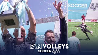 Soccer AM win the FINAL EVER volley challenge 🥳  Cheltenham Town vs Soccer AM  Fan Volleys [upl. by Eleonora]