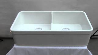 ALFI brand AB5123 Double Bowl Fireclay Farmhouse Apron Front Kitchen Sink [upl. by Shirleen]