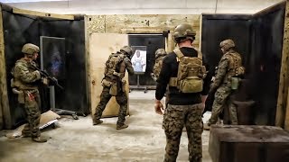 Recon Marines Close Quarters Tactics Drills • Room Clearing [upl. by Analra272]