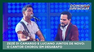 Zezé Di Camargo e Luciano se emocionam após retorno aos palcos  Domingo Espetacular [upl. by Kessia692]