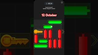 12 October Hamster combat daily mini game 🎯 shorts ytshorts hamsterkombat games [upl. by Nnarefinnej]