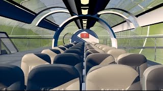 Hyperloop Transport Concept  3D Animation [upl. by Mcdowell618]