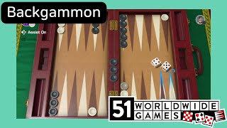 Backgammon  51 Worldwide Games Nintendo Switch Gameplay [upl. by Klarrisa]