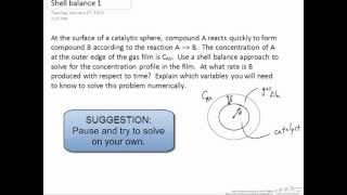 Mass Transfer in a Catalyst Sphere [upl. by Schwinn]