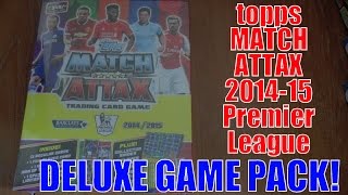 OPENING ⚽️ DELUXE GAME PACK ⚽️ Topps MATCH ATTAX Premier League 20142015 Trading Cards [upl. by Savina149]