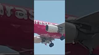 Airasia PKAZK landings in BPN from CGK planesspotting airasia [upl. by Elohc]