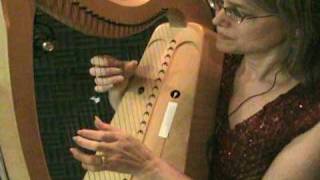 NEW Cynthia Cathcart Clarsach or Wire Strung Celtic Harp  On Christmas Night live studio [upl. by Anazus]