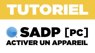 Comment activer un appareil avec SADP PCWindows [upl. by Orella]