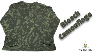 Tie Dye Designs Bleach Camouflage Shirt [upl. by Dorolisa]