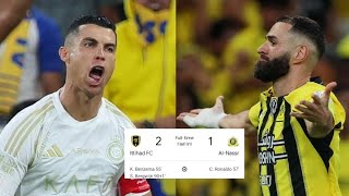 highlight BENZEMA vs CR RONALDO ittihad fc vs AlNassr [upl. by Aljan]