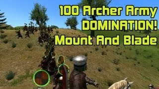 100 Vaeger Archer Army DOMINATION  Mount and Blade Warband [upl. by Dougie232]