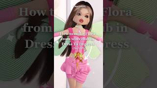 How to make flora from winx club in dress to impress roblox [upl. by Ecirual]