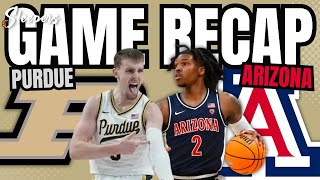 Purdue vs Arizona Game Recap [upl. by Alithea]