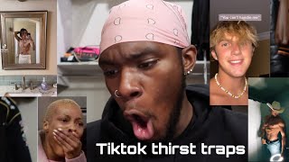 REACTING TO CRINGEY THIRST TRAPS TIKTOKS this way scary [upl. by Xeno279]