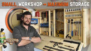 Ultimate DIY Tool Storage For Small Garage Workshops  Workshop Organizer [upl. by Erma]